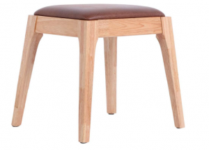 Makeup Stool, Oak Vanity Chair