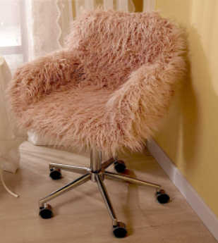 Faux Fur Vanity Chair - Image 2
